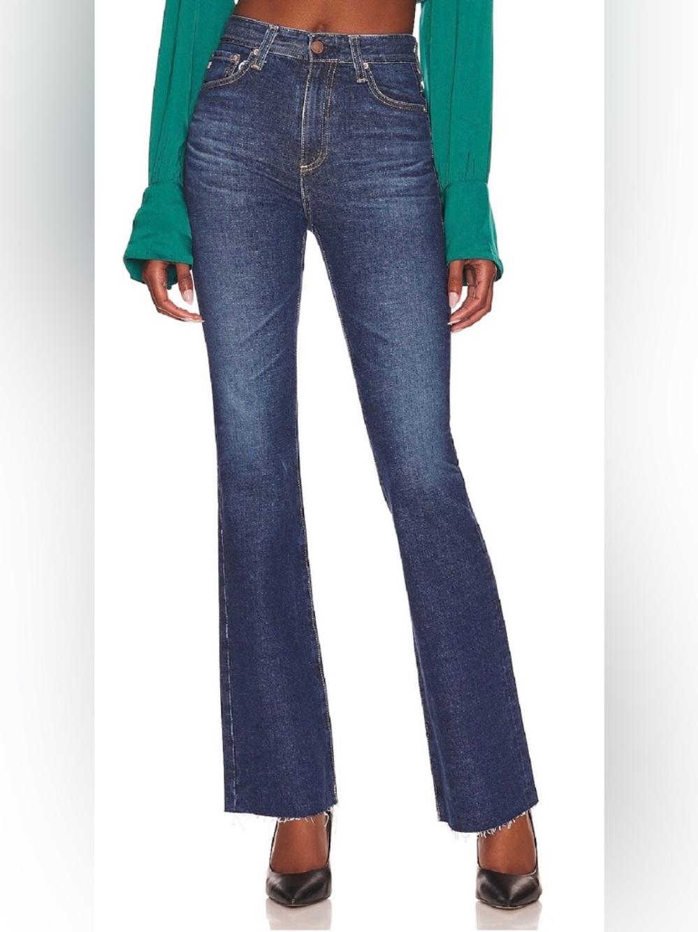 AG Jeans Alexxis Boot High Rise Raw Hem – 31R – 8 Years Restoration – Like new
